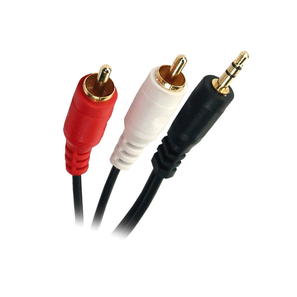 Câble de sortie audio vidéo AV Jack mâle 2,5 mm vers 3 RCA mâles 1,5 m :  : Électronique