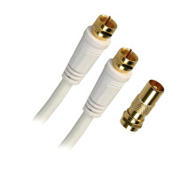 APM Câble ADSL, RJ11, mâle / mâle, blanc, 5m ≡ CALIPAGE