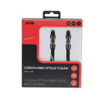 Câble Audio Optique Numérique Toslink Cable - [Nylon Veste Tressée, Durable  et Flexible] Cordon de Fibre Optique EMK pour la Maison 