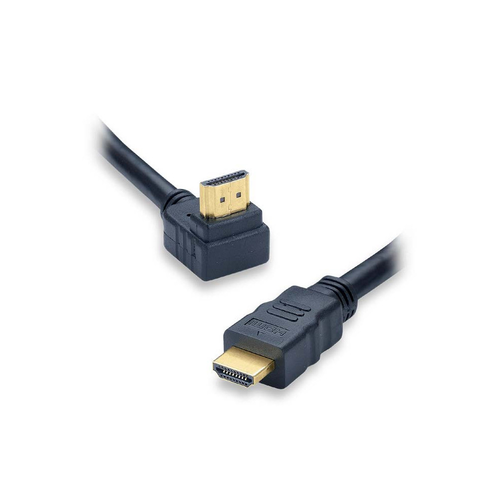 NEDIS Câble HDMI coudé à droite haute vitesse avec Ethernet Noir
