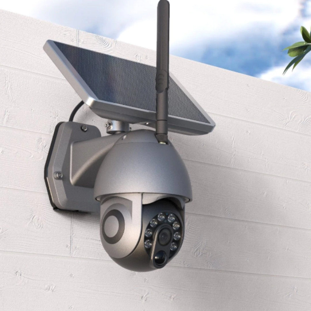 Caméra Surveillance Solaire WiFi Extérieur avec Panneau Solaire